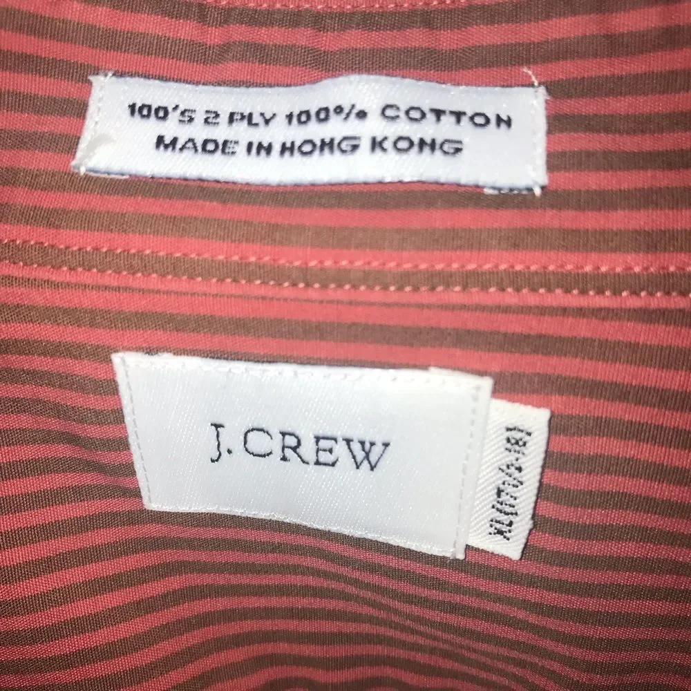 J. Crew Red Striped Button Down Shirt